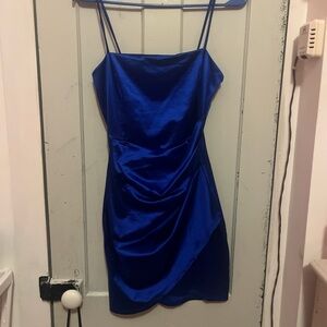 Windsor Royal Blue Satin Mini Dress